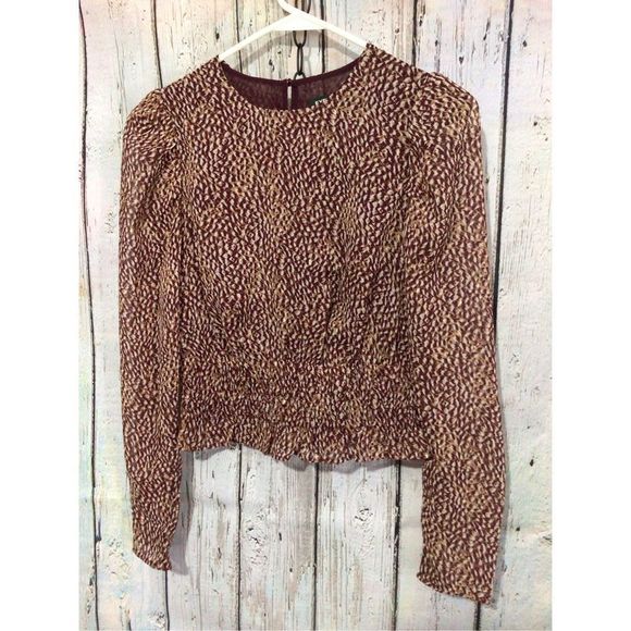 EXPRESS Brown & White Sparkle Crop Top NEW size XS - Picture 5 of 11